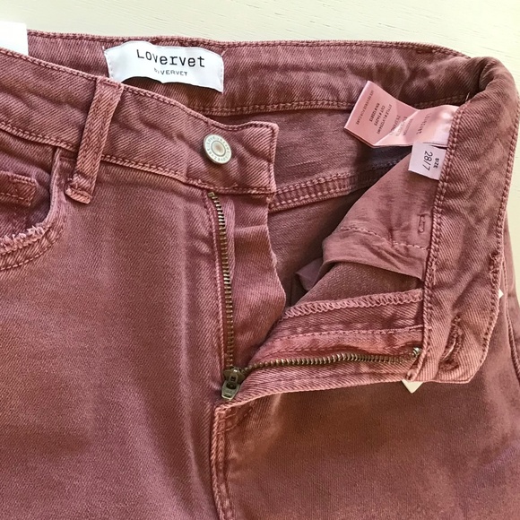 NWT LOVERVET WINE MID RISE BOOTCUT TRAIL JEANS - Picture 5 of 14